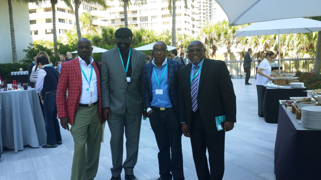 Photo shows Nigerian delegates at the Global PR Summit 2014, held recently in Miami, Florida USA. L-R: Israel Opayemi, MD, Chain Reactions; Wole Olaoye, MD, Diametrics; Yomi Badejo-Okusanya, MD, CMC-Connect and John E. Ehiguese, CEO, Mediacraft Associates.